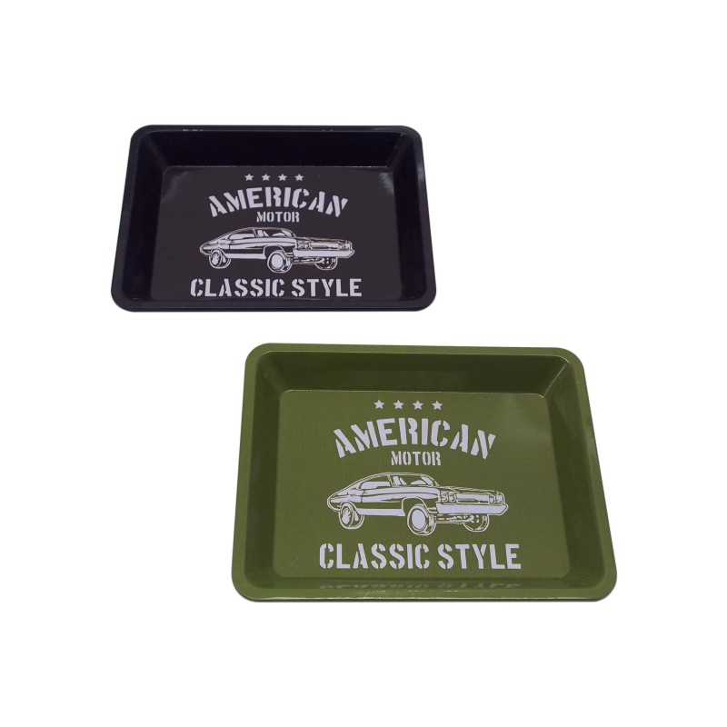 Metal Tray Classic Style 14x11xH1.5cm